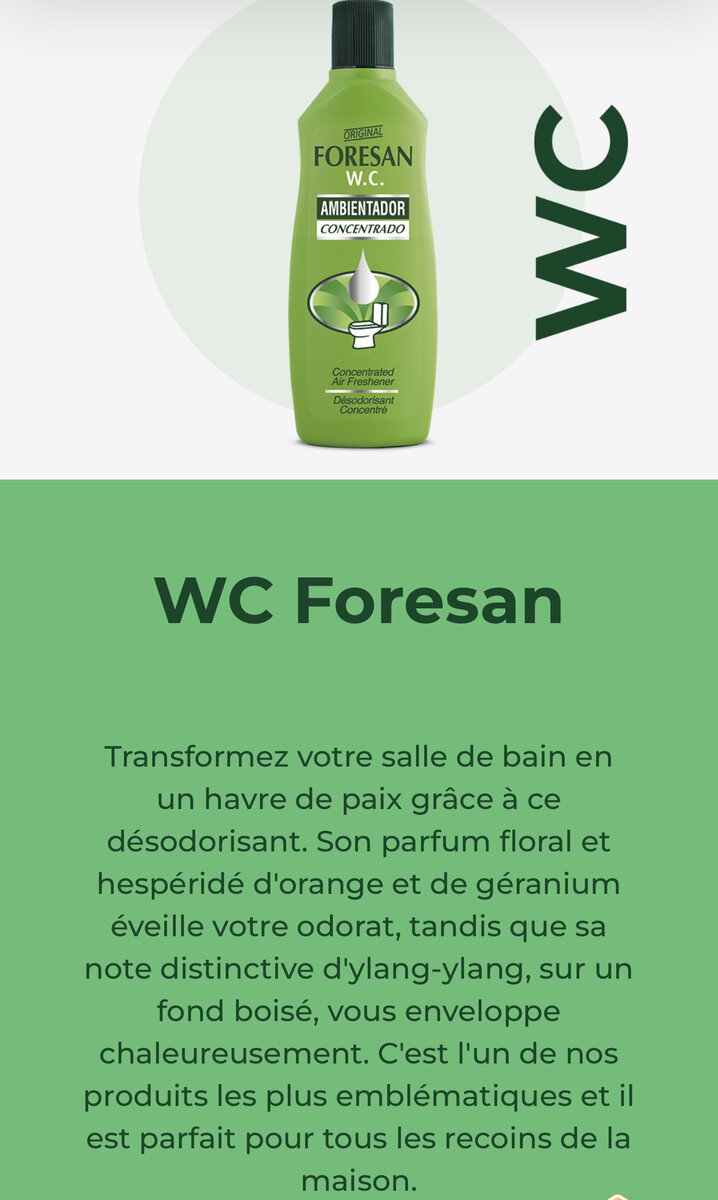 Désodorisant WC Concentré