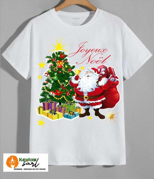 T-shirt Noël Enfant Motif Père Noël