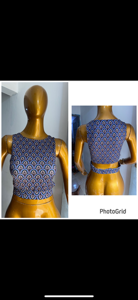 Top sans manches imprimé élégant