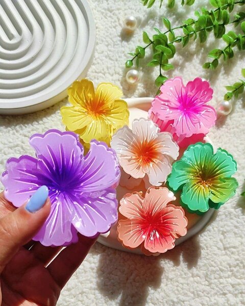 Big pinces à cheveux en fleur
