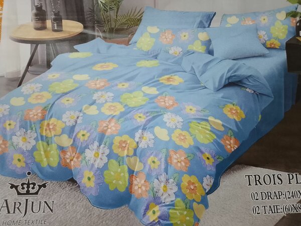 Parure de lit en coton 3 places