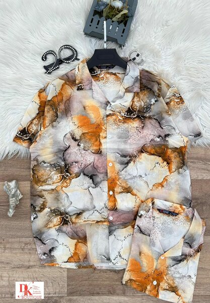 Chemise à motif abstrait été