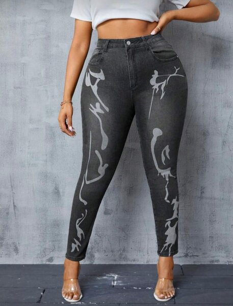 Jeans déchirés gris SHEIN