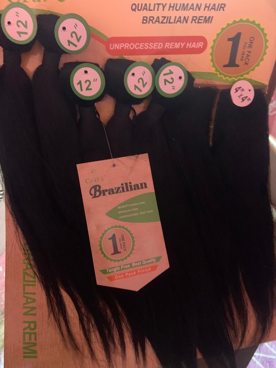 Extensions cheveux brésiliens 12"