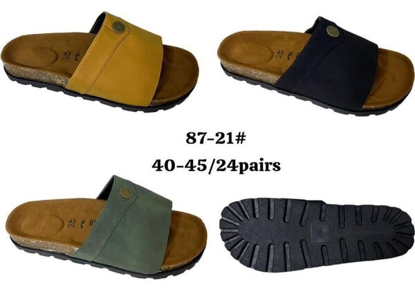 Sandales confortables homme en cuir