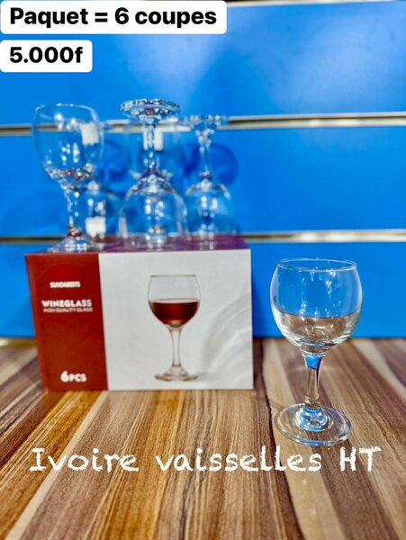 Ensemble 6 verres à vin