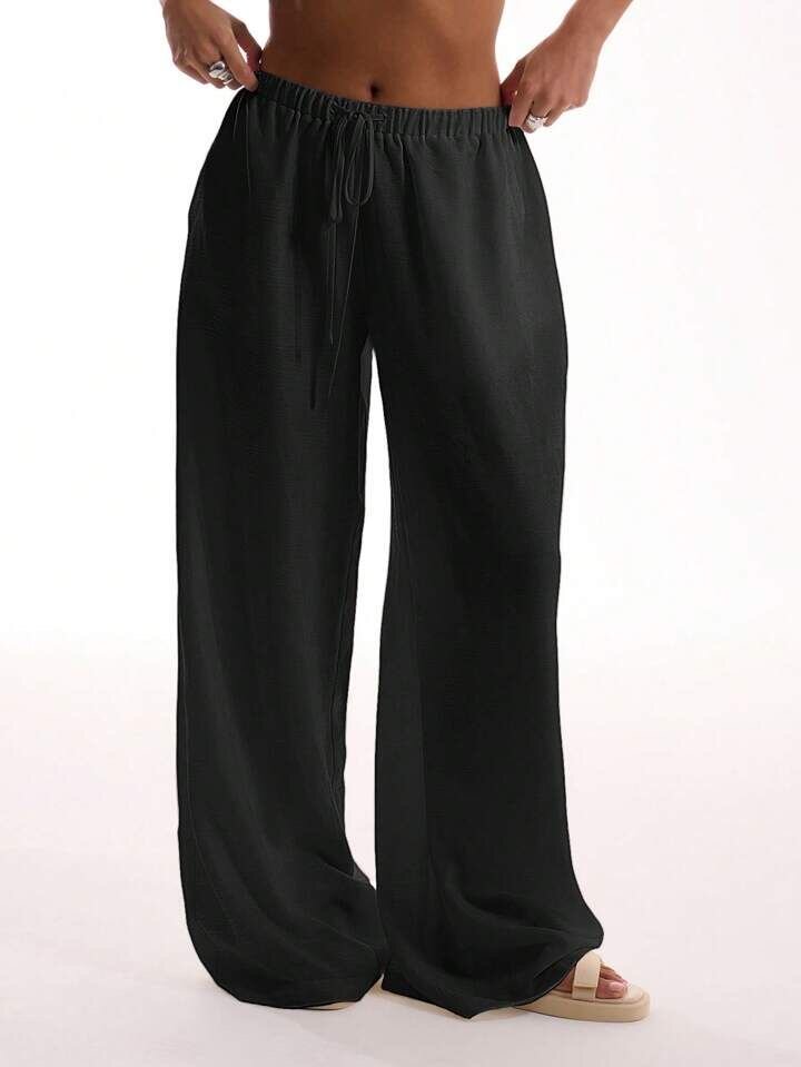 Pantalon large en lin