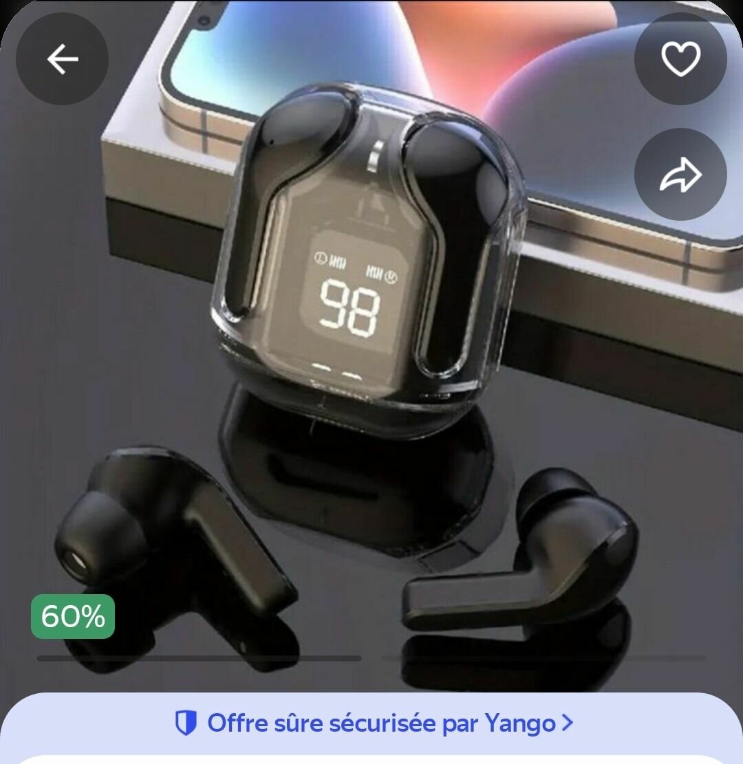 Écouteurs sans fil avec boîtier