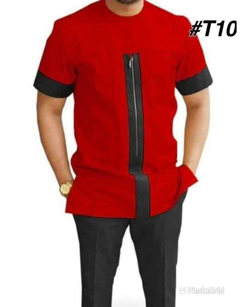 Chemise rouge homme moderne
