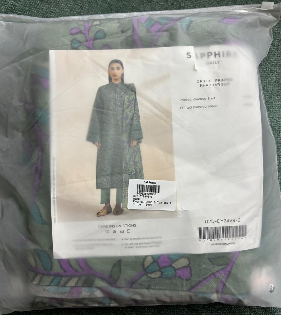Sapphire Unstitch khadar suit