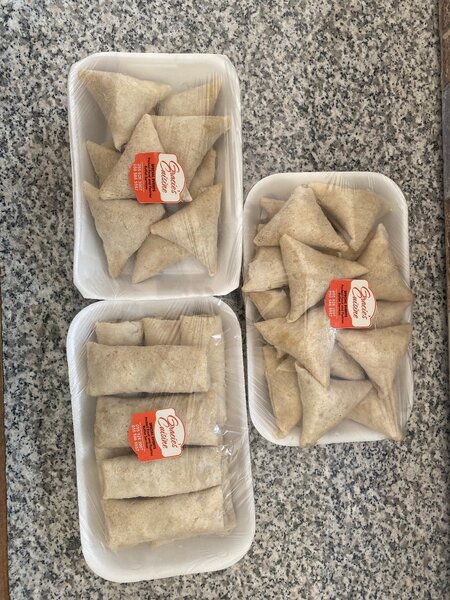 Springroll and samosa