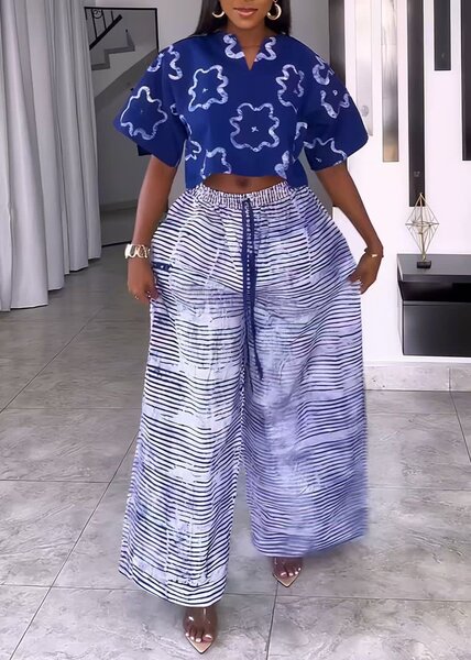 Ensemble Top et Pantalon Imprimé