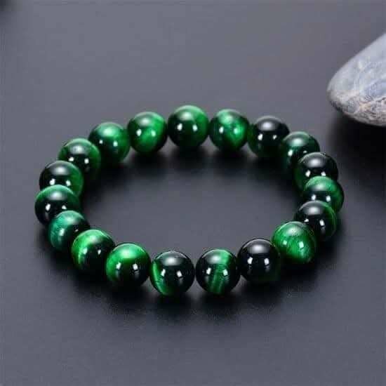 Bracelet perles vertes et noires