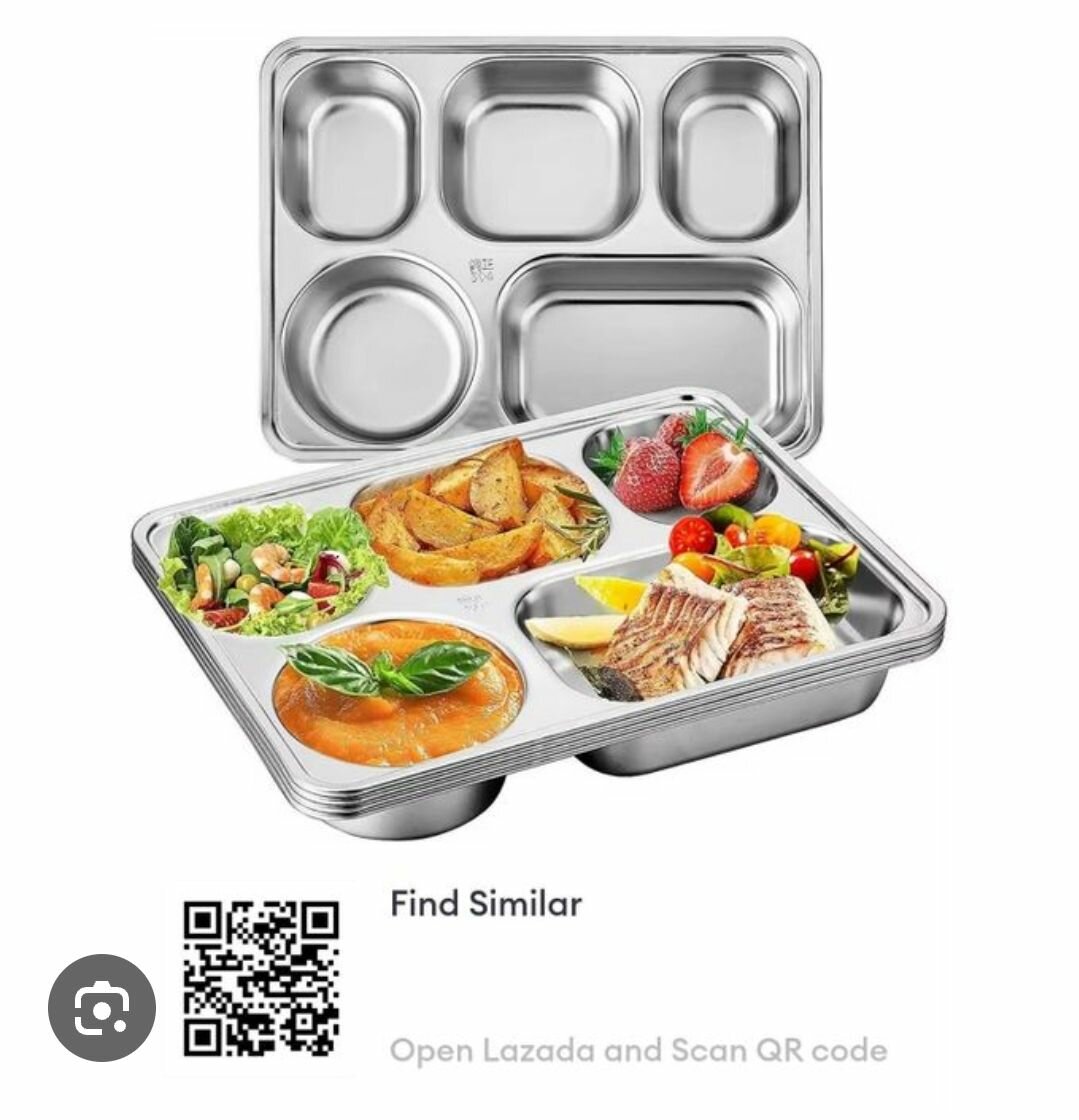 Plateau repas en acier inoxydable