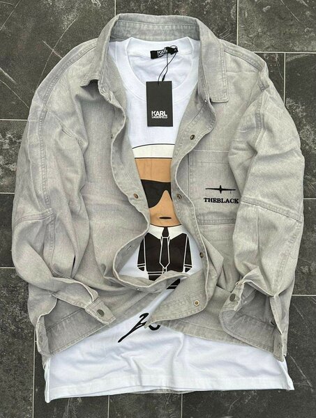 Veste en denim chic unisexe