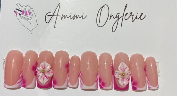 Ongles Press-On Floral