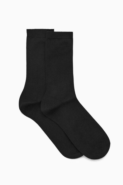 Chaussettes noires en coton