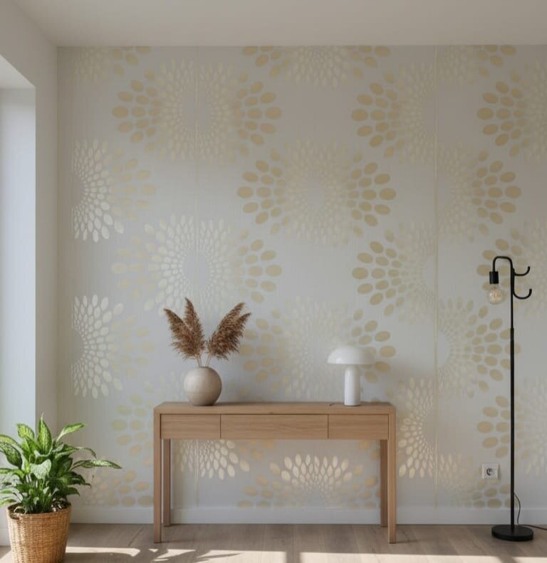 Papier peint floral moderne