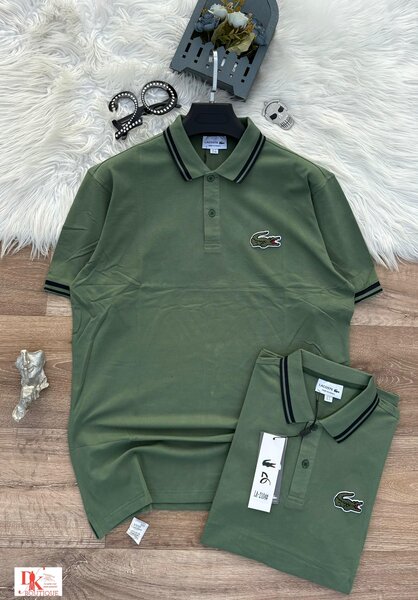 Polo en coton vert classique