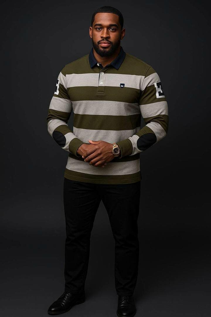 Polo homme à rayures élégantes