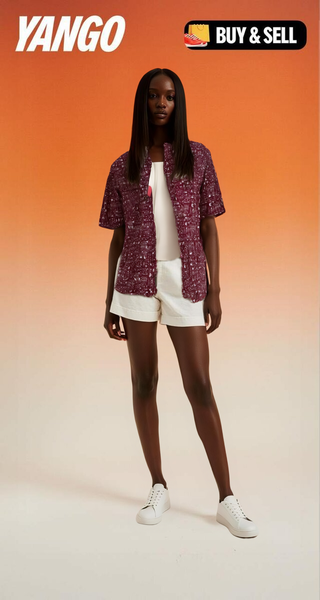 Chemise homme imprimé rouge