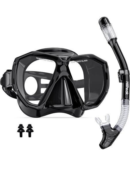Snorkel Set Adults,Snorkel Mask Anti-Fog Panoramic