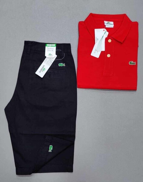 Ensemble Polo Rouge et Short Noir