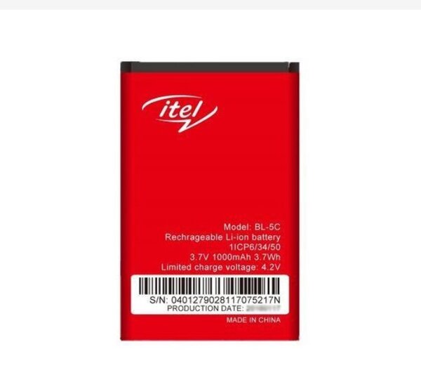 Itell BL-5C Rechargeable Li-ion Battery- 1050mAh