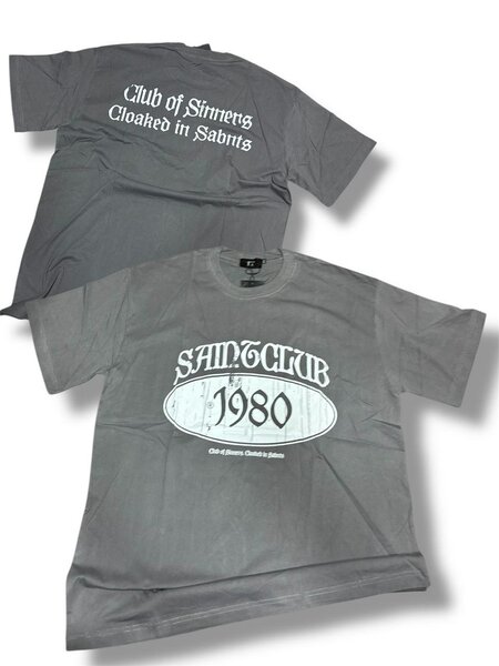 T-shirt gris vintage 1980