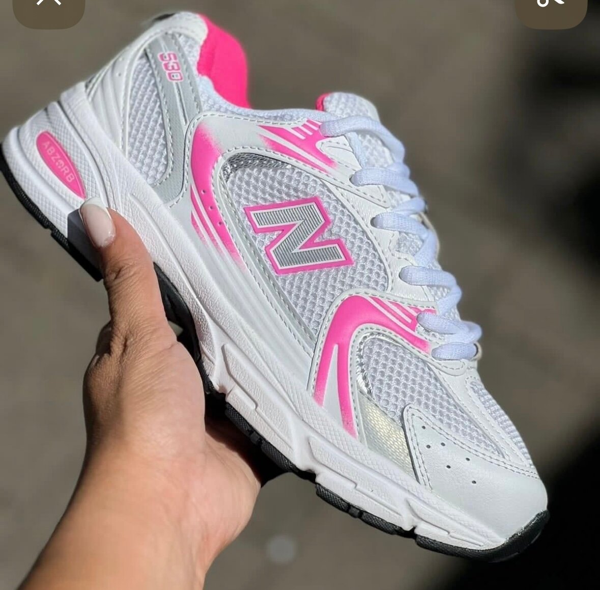 Baskets sport femme rose blanc