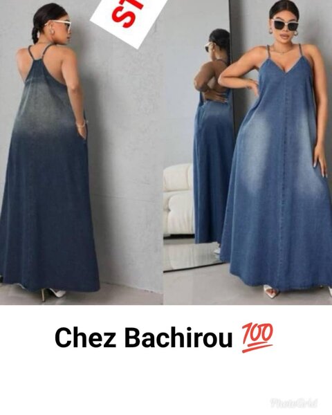 Robe longue en jean élégante