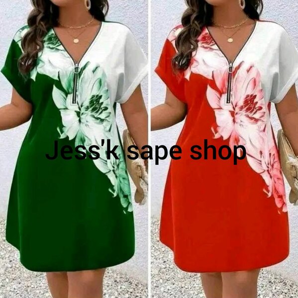 Robe d'été à fleurs zip