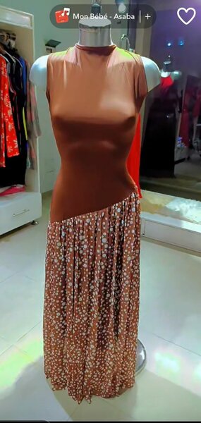 Robe Élégante Bicolore Femme