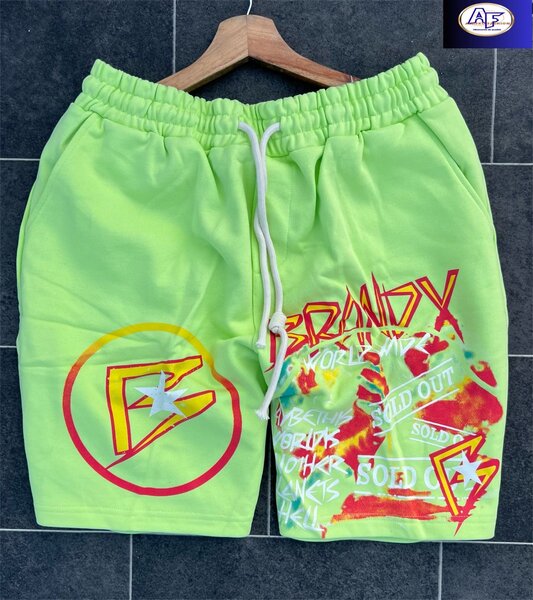 Shorts vert fluo graffiti
