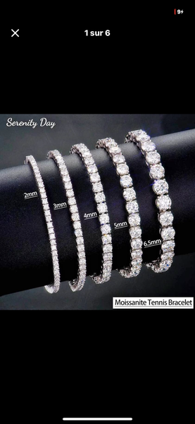 Bracelet en Moissanite Élégant