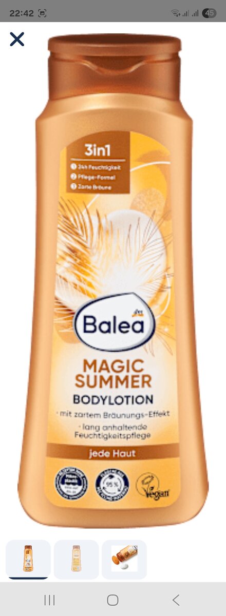 Balea Lotion Hydratante 3en1