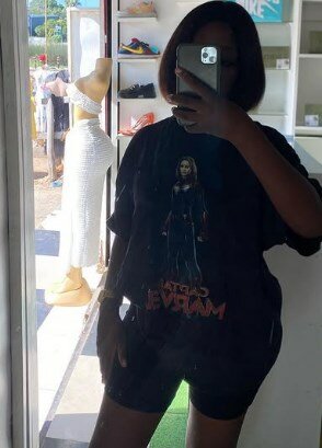 Black T-shirt with print