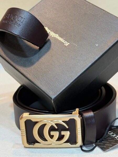 Ceinture en cuir marron luxe