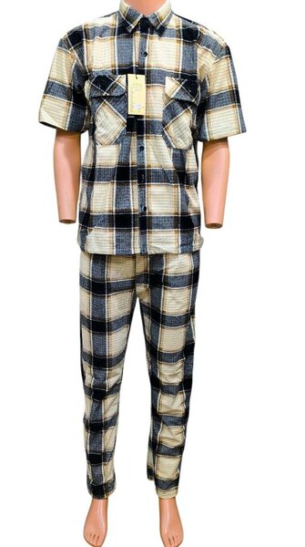 Ensemble à carreaux homme