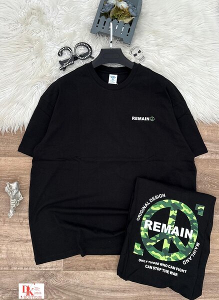 T-shirt noir 'REMAIN'