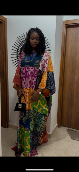 Robe Wax Élégante et Colorée