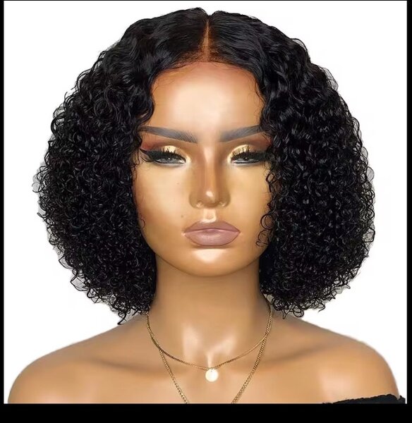 Human hair water curls wig