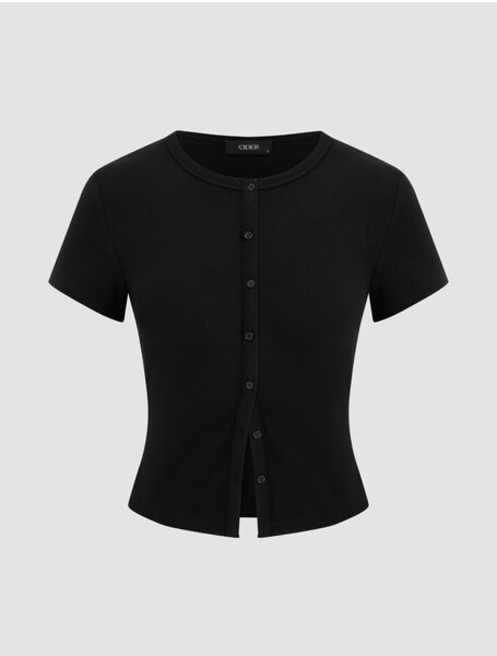 Cardigan court noir élégant