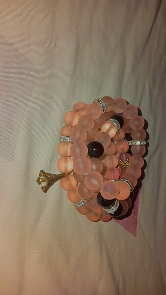 Frosted Pink Quartz Bracelet