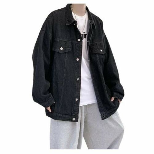 Fashion Men Fashion Denim Jacket-Black