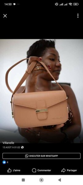 Sac à main cuir marron chic