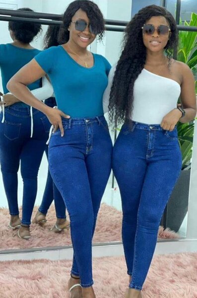 Jeans skinny taille haute