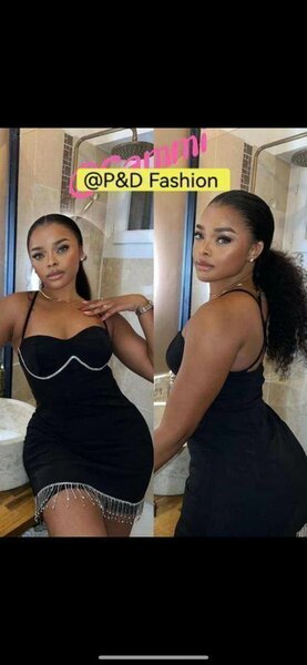 Robe élégante noire soirée