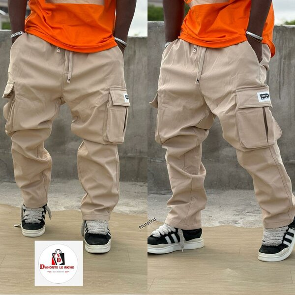 Pantalon Cargo Beige Homme