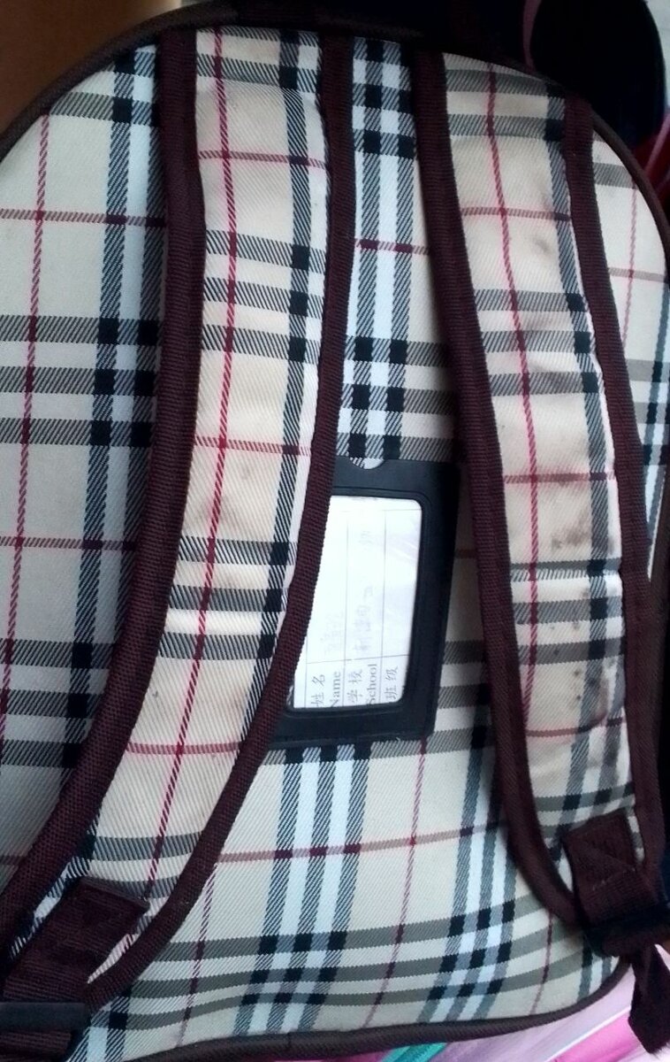 Sac à dos élégant à carreaux